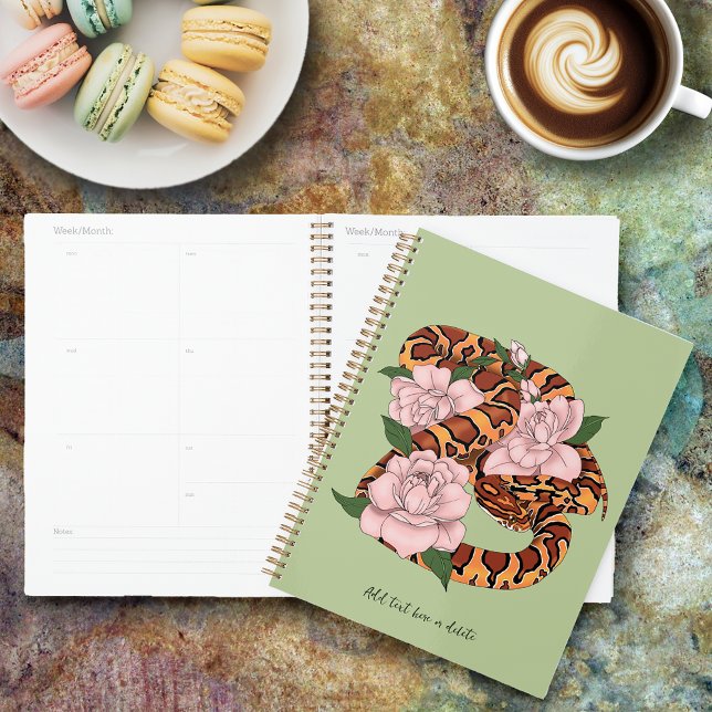 Agenda Cobra cor-de-rosa-milho verde (Criador carregado)