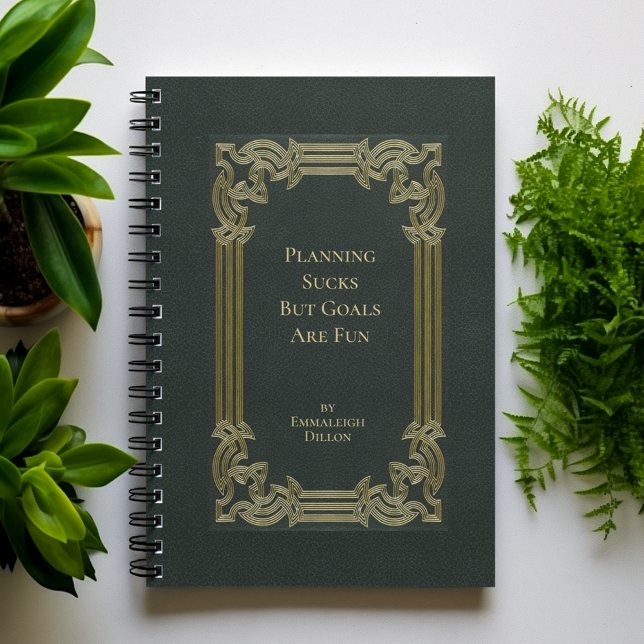 Agenda Cobrir de Livro Verde Oleícola Elegante de Whimsic (Criador carregado)