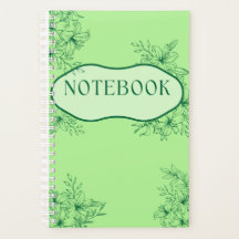 Cobrir de notebook verde elegante