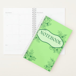 Agenda Cobrir de notebook verde elegante