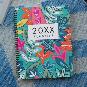 Agenda Cobrir floral moderno semanal e mensal