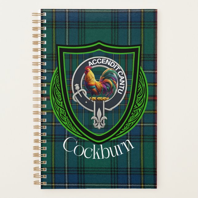 Agenda Cockburn Scottish Clan Tartan & Crest (Frente)
