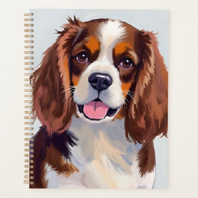 Agenda Cocker Spaniel | Cachorro Pintura de Animal de Est (Frente)