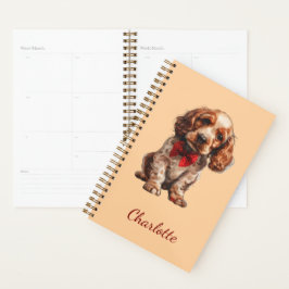 Agenda Cocker Spaniel Inglês Personalizado Nome Personali