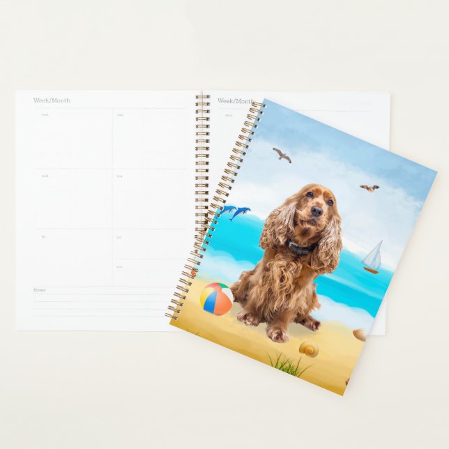Agenda Cocker Spaniel no Beach (Exibição)