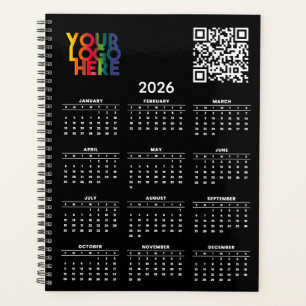 Agenda Código QR do logotipo comercial do calendário pret
