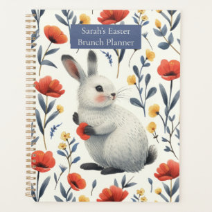 Agenda Coelhinho Floral em Aquarela Caprichosa Brunch de