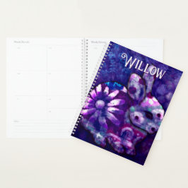 Agenda Coelho Floral Whimsical Personalizado