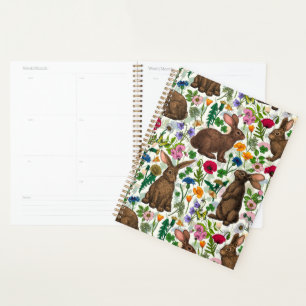 Agenda Coelhos e flores silvestres