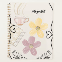Coffee & Flowers Planner for Book Lovers