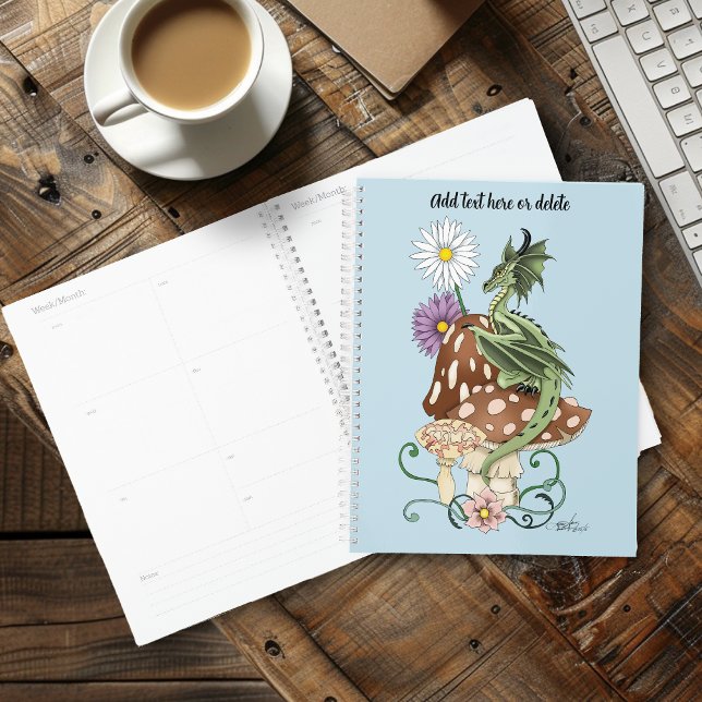 Agenda Cogumelos de Flores de Dragão da Fantasia Verde Ca (Criador carregado)