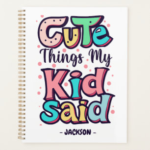 Agenda Coisas Bonitas Que Meu Filho Disse Personalizadas