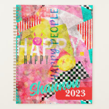 Colagem colorida e espantosa de pessoas