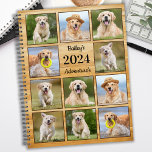 Agenda Colagem de Fotografias de Cães com Diário de Pet R<br><div class="desc">Planeador de calendário de colagem de fotos personalizado para o seu melhor amigo. Mantenha todos os seus compromissos com cães, quer sejam visitas veterinárias, datas de brincadeira de filhotes, aliciamento de cães ou treinamento organizado, cada animal merece um planejador personalizado de fotos de animais de estimação! Nosso planejador de fotos...</div>