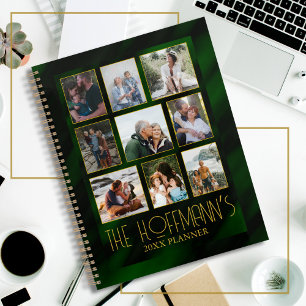 Agenda Colagem de Fotografias Elegante do Emerald Green