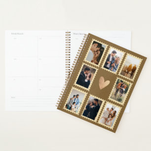 Agenda Colagem de Fotos de Família Diário de Amor de Aniv