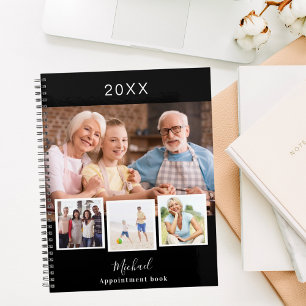 Agenda Colagem de fotos em branco preto 2025