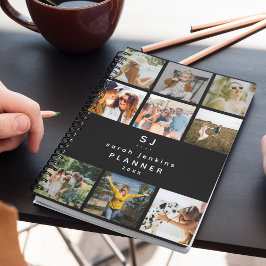 Agenda Colagem de Fotos Inicial/Nome Moderno 2025 Anualme