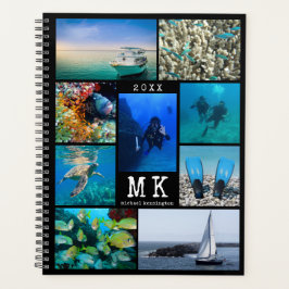Agenda Colagem de Fotos Moderna 15 Personalizada a Preto