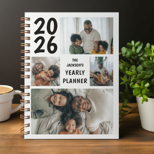 Agenda Colagem de Fotos Moderna 4 Anualmente