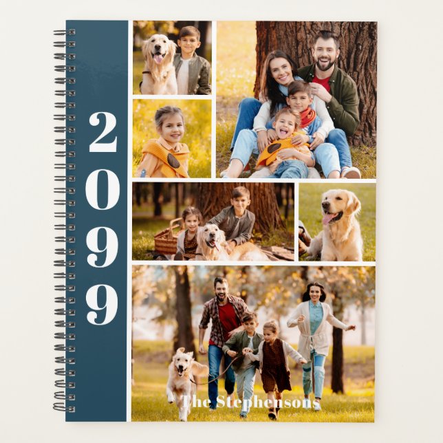 Agenda Colagem de Fotos Moderna 6 Cores Personalizadas Pe (Frente)