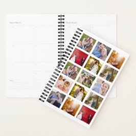 Agenda Colagem de Fotos Personalizada 15 Fotos