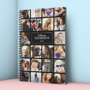 Agenda Colagem de Fotos Preta para 2026