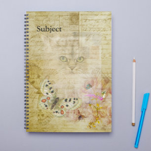 Agenda Colagem de Gatos e Borboletas