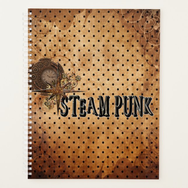 Agenda Colagem de Palavras Steampunk (Frente)
