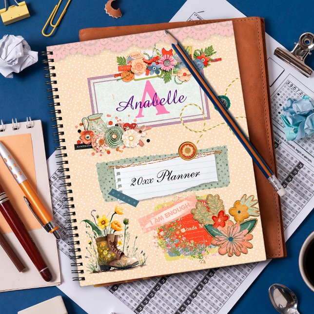 Agenda Colagem de raspagem personalizada de estilo feito  (Criador carregado)