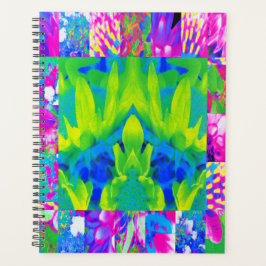 Agenda Colagem do Jardim de Girassol com abstrato Patchwo