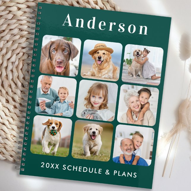 Agenda Colagem Personalizada de 9 Fotografias Trendy Emer (Criador carregado)