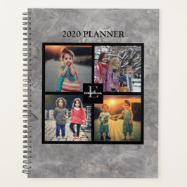 Agenda Colagem pessoal de fotos da família Trendy Marble