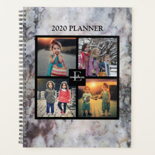 Agenda Colagem pessoal de fotos da família Trendy Marble