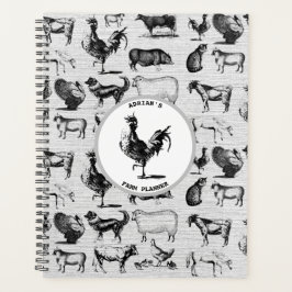 Agenda Colagem rustica animal por Fazenda Vintage