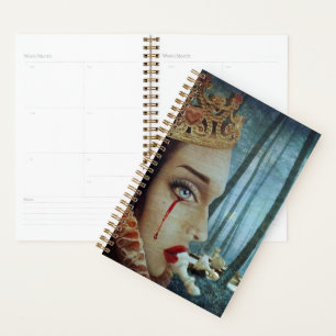 Agenda Colagem Única Superreal Gótica Rainha Triste de Co