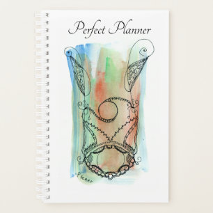 Agenda Colar de Fantasia Azul Laranja Azul
