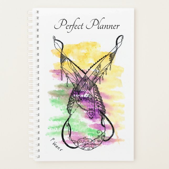 Agenda Colar de Fantasia Verde Púrpura Rosa (Frente)