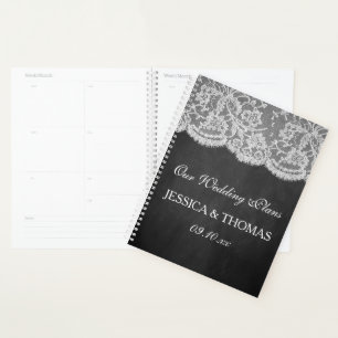 Agenda Coleção de Casamentos de Chalkboard e Localidade