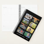 Agenda Coleta de fotos da família 8 fotos preto personali<br><div class="desc">Faça sua própria colagem de fotos da família,  8 fotos em fundo preto,  planejador. Você pode adicionar suas próprias fotos e nome,  monograma e ano para criar um planejador pessoal e exclusivo.</div>