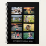 Agenda Coleta de fotos da família 8 fotos preto personali<br><div class="desc">Faça sua própria colagem de fotos da família,  8 fotos em fundo preto,  planejador.
Você pode adicionar suas próprias fotos e texto para criar um planejador pessoal e exclusivo.</div>