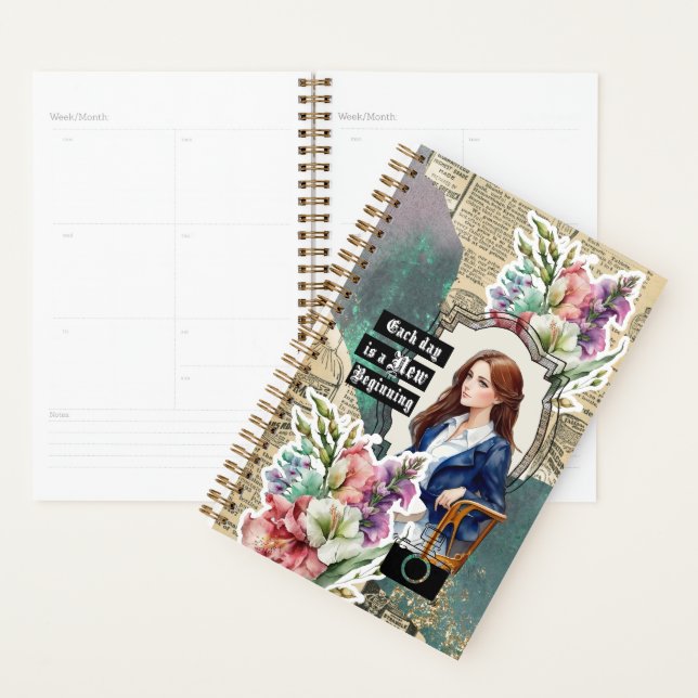 Agenda Collage Art August, Gladiolus (Exibição)