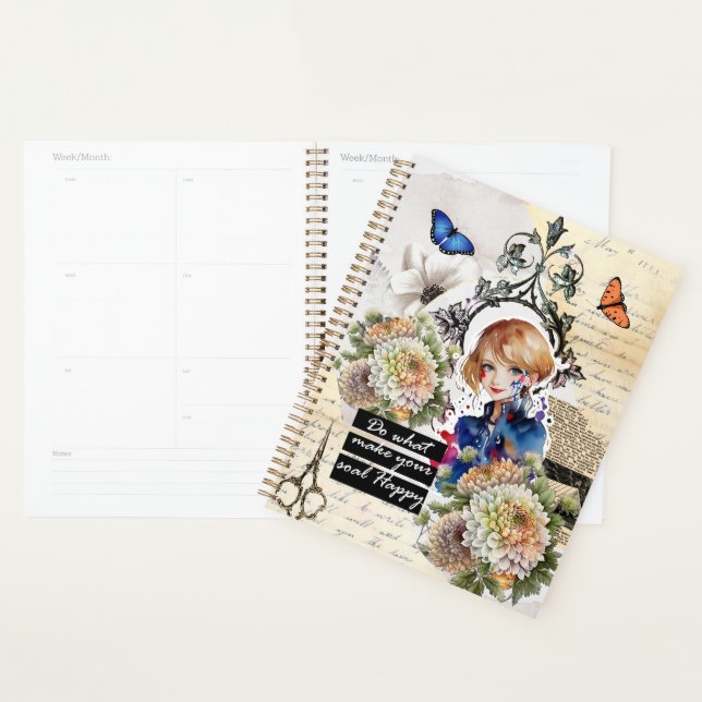 Agenda Collage Art Novembro, Chrysanthemum (Exibição)