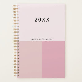 Agenda Colorblock Monograma Blush Pastel Cor-de-rosa páli