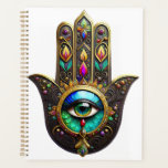 Agenda Colorful Brown Gold Hamsa Rainbow Color Third Eye<br><div class="desc">You are viewing The Lee Hiller Photography Art and Designs Collection of Home and Office Decor,  Apparel,  Gifts and Collectibles. The Designs include Lee Hiller Photography and Mixed Media Digital Art Collection http://LeeHiller.com</div>