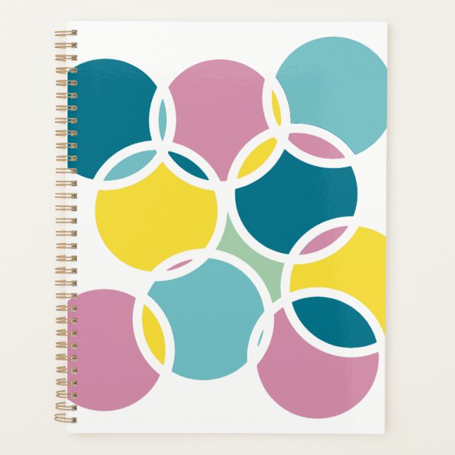 Agenda Colorful Circle Design – Fun Geometric Print (Frente)