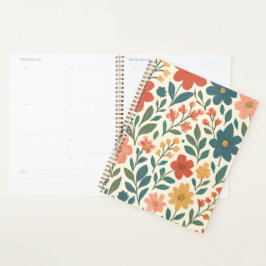 Agenda Colorful Floral Planner Notebook – Botanical 