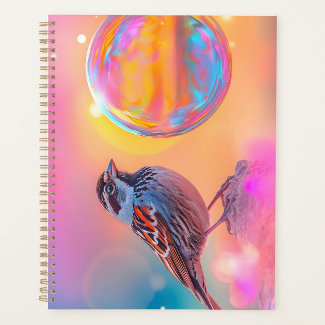 Agenda Colorful Sparrow and Rainbow Bubble  (Frente)
