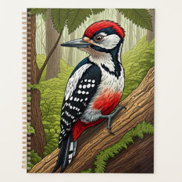Agenda Colorful Woodpecker in Forest