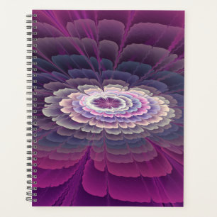 Agenda Colorido Floral Abstrato Arte Fractal Rosa Marcant